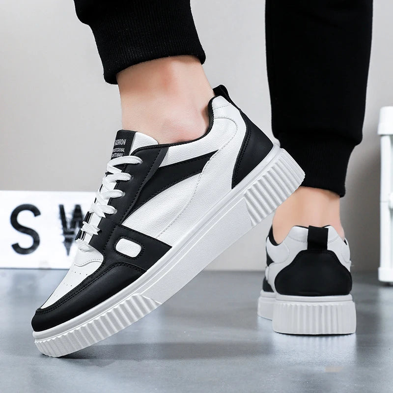 Y 39-48 Plus Size Men's New Low-top Sneakers Casual and Versatile Platform Sole Heightened Small White Shoes