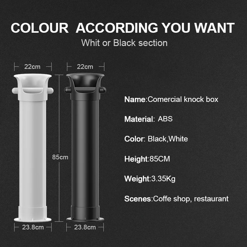 Hot Sale Eco-Friendly Espresso Knock Box Jumbo Size Modern Design Black Plastic Drawer Coffee Grounds Bin for Coffee Shop Use