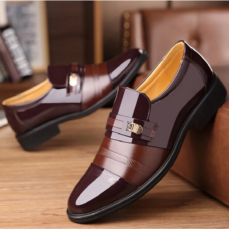 New Hot Sale Man PU Leather Casual Shoes English Wind Business Dress Shoes Adult High Quality Casual Adult Shoes