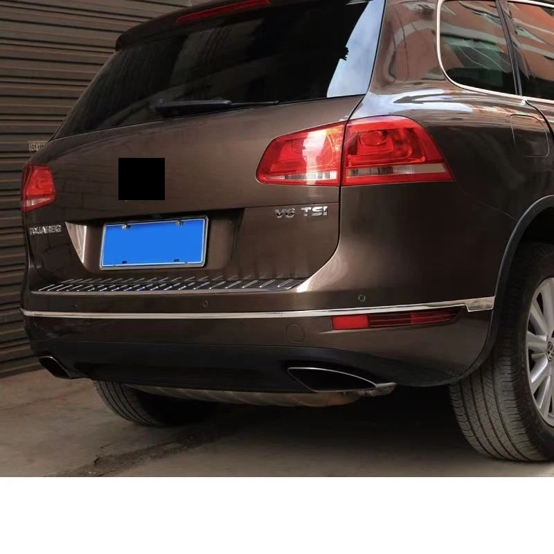 car rear bumper trims for vw Volkswagen Touareg 2010 2011 2012 2013 2014 2015 auto kits upgrade accessories exterior chrome