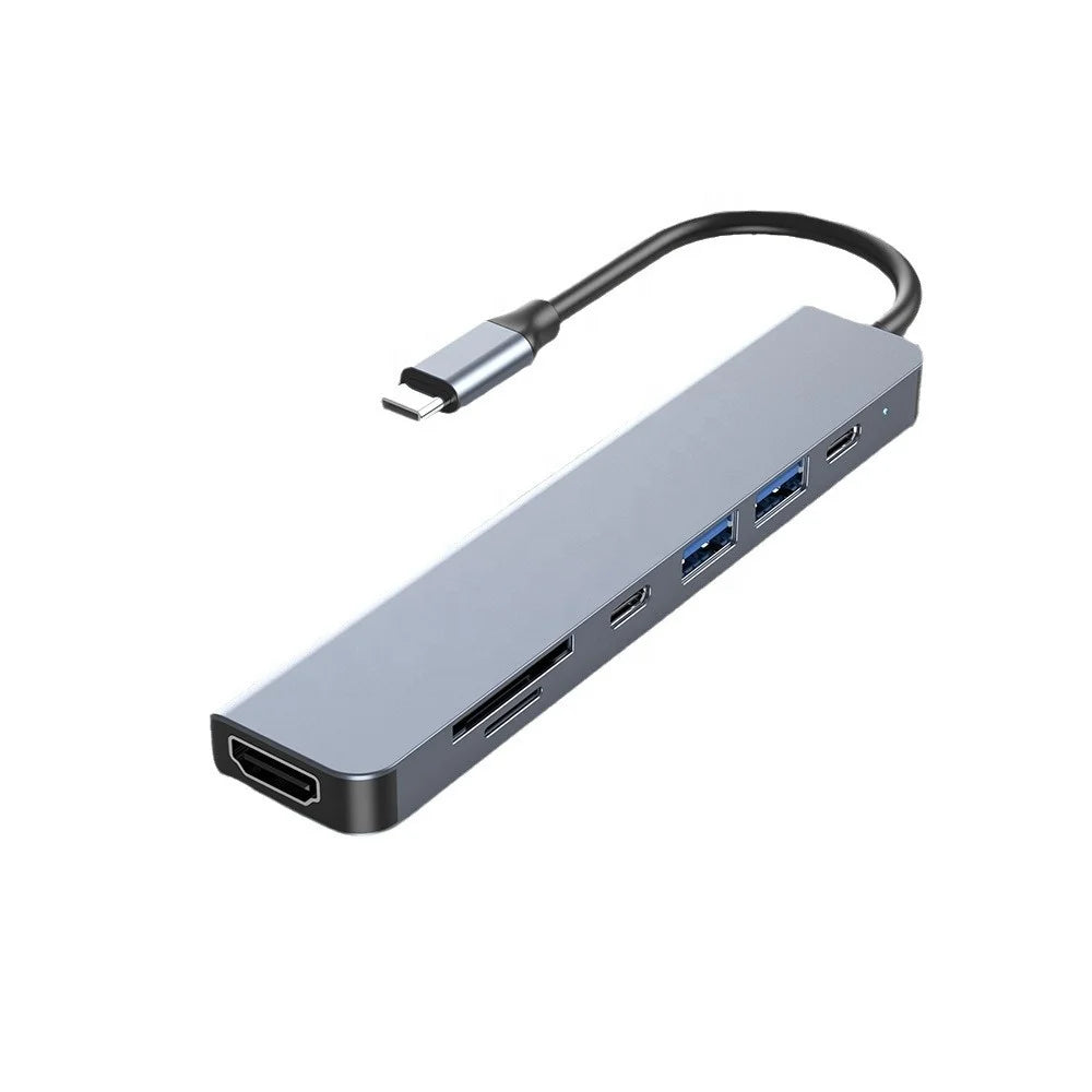 Cross-border Type-C 10-Port Aluminum Alloy Docking Station Hub Splitter USB3.0 for 2.0 for HD 4K Screen Mirroring Device Stock