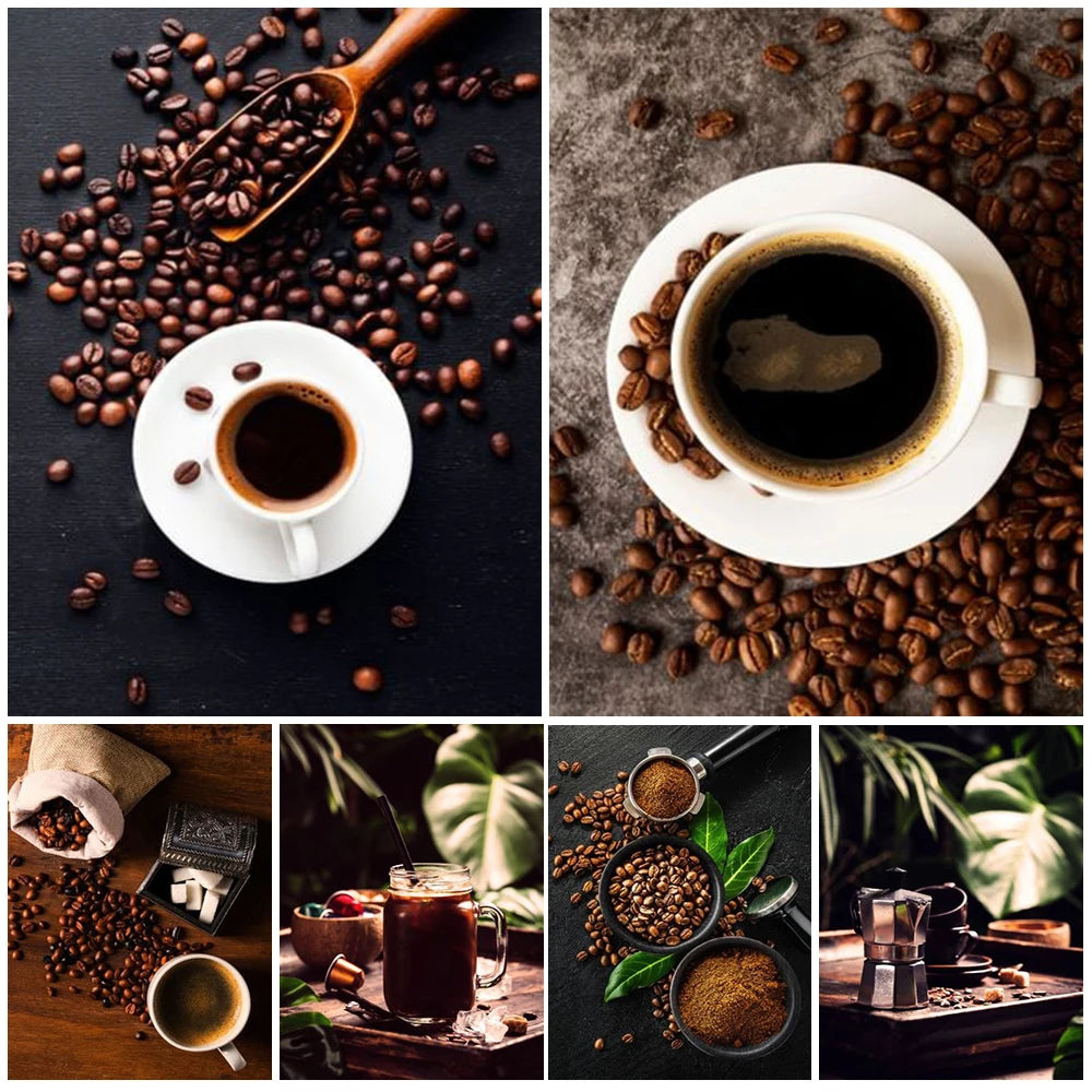 Coffee Beans Cafe Shop Photos Posters Wall Pictures For Living Room Decor Nordic Poster Wall Art Canvas Painting Unframed