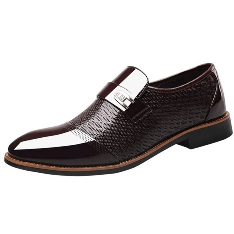Men Leather Shoes Men's Business Dress Shoes All-Match Casual Shoes Shock-Absorbing Wear-Resistant Non-Slip Breathable  Footwear