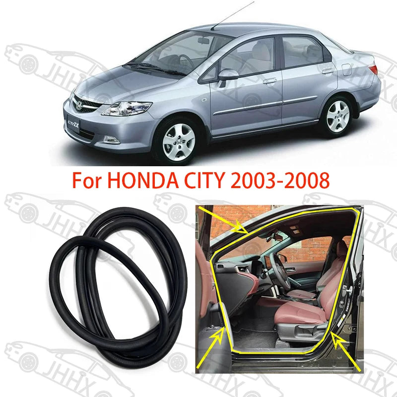 Car Door Frame Rubber Seal Strip for HONDA CITY 2003 2004 2005 2006 2007 2008 Car Door Weatherstrip Sealing Strip
