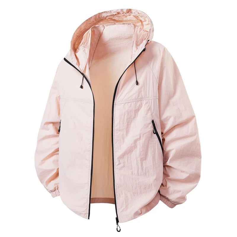 Oem Wholesale Custom Summer Thin Outdoor Casual Jackets Running Hooded Windbreaker Unisex Jacket