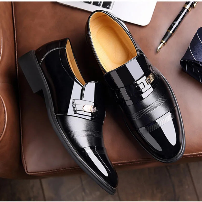 New Hot Sale Man PU Leather Casual Shoes English Wind Business Dress Shoes Adult High Quality Casual Adult Shoes