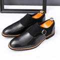 Vintage Men's Shoes Buckle Shoes Pu Leather Breathable  Casual Business Dress Wedding Business Dress Shoes Pointed Toe