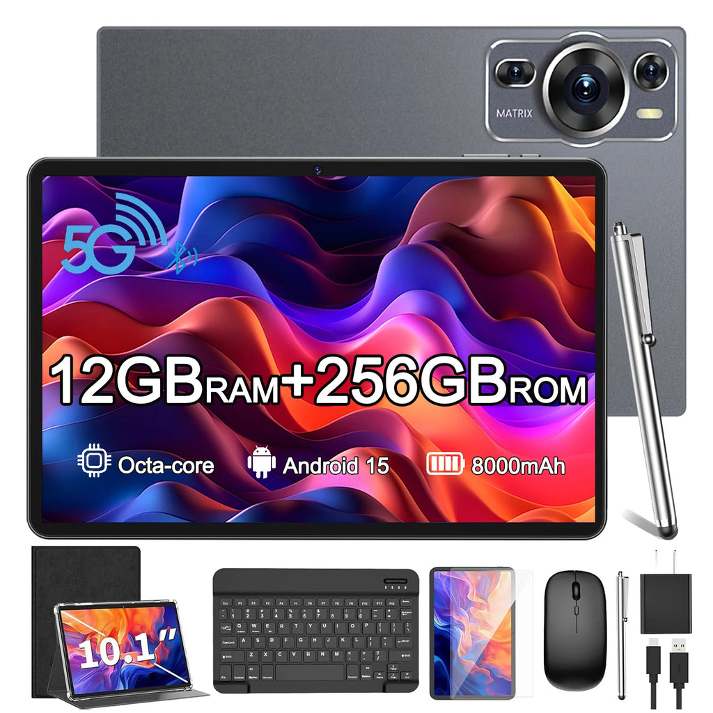 Cheap Wholesale Factory Support Customize Brand Android 15 10.1 Inch Tablet Android Dual Sim 12GB RAM 256GB ROM New Tablets PC