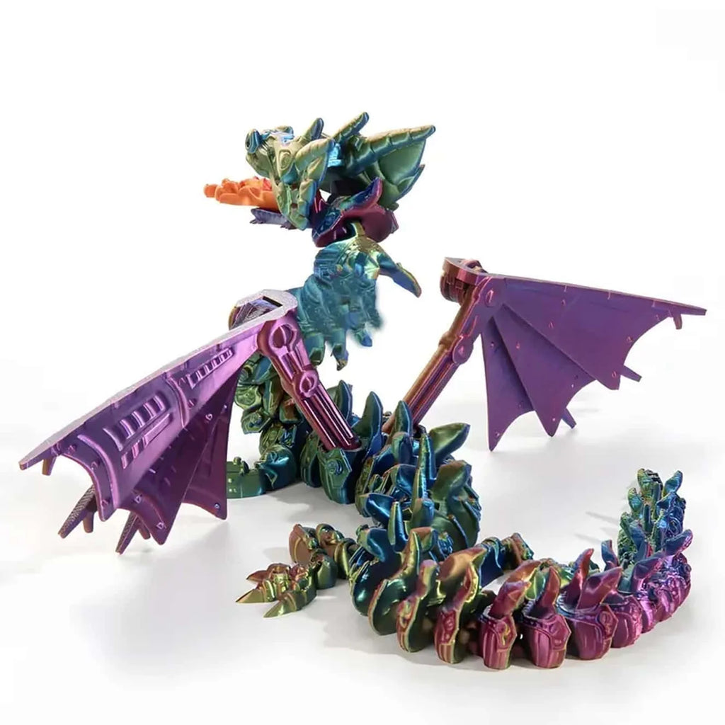 Mini 3D Fire-Breathing Mechanical Dragon Custom Logo Printed Plastic Rods Promotional Toys for Kids