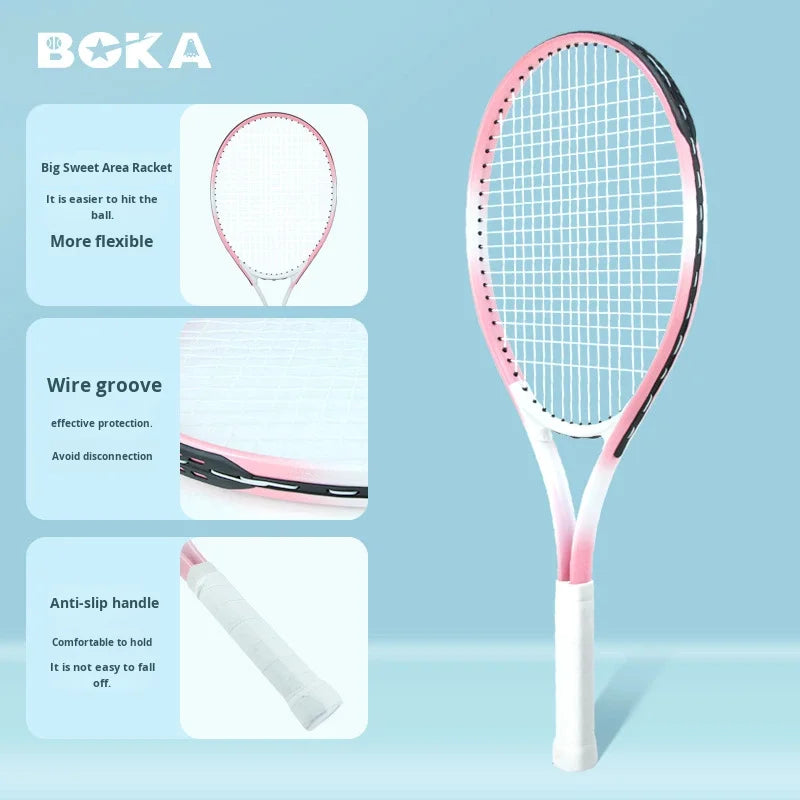 Tennis Trainer Single Player Training Rebounder Set Racket Beginner's Training Automatic Rebound Iron