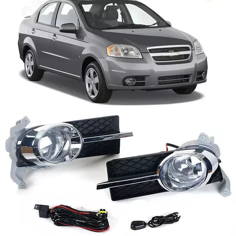 Fog Light Lamp for chevrolet Chevy Aveo Lova PT G3 WAVE Daewoo Gentra 2006 2007 2008 2009 2010 2011 with Switch Wiring Kit