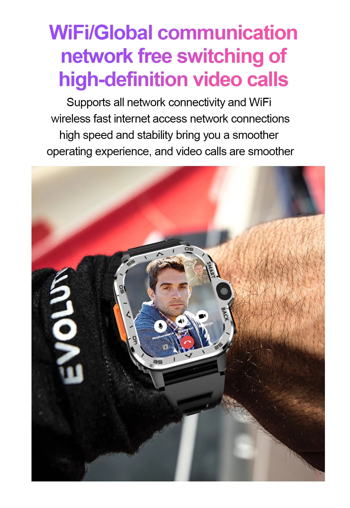 VALDUS Android 4G Sim Card Phone Smartwatch GPS WIFI Dual Mobile Video Camera Fashion PGD Smart Watch RAM 4GB ROM 64GB