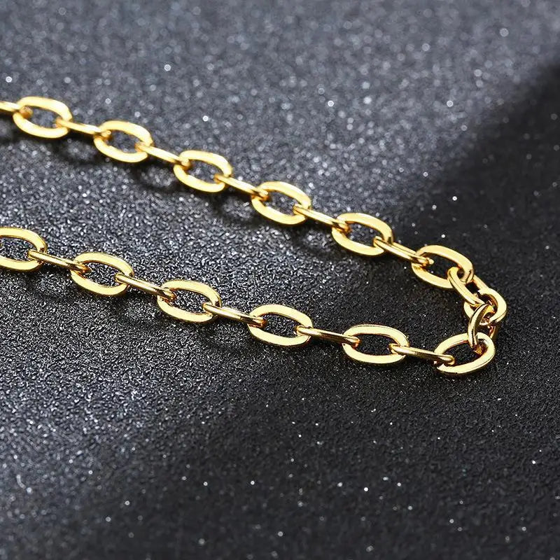 Popular Latest Stainless Steel 18K PVD Diy Gold Plated Chain Necklace Jewelry Roll For Women Men