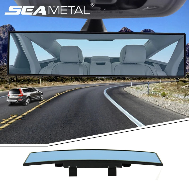 Car Mirror Interior Rearview Mirrors Universal Auto Rear View Mirror Anti-glare Wide-angle Surface Blue Mirror Auto Accessories