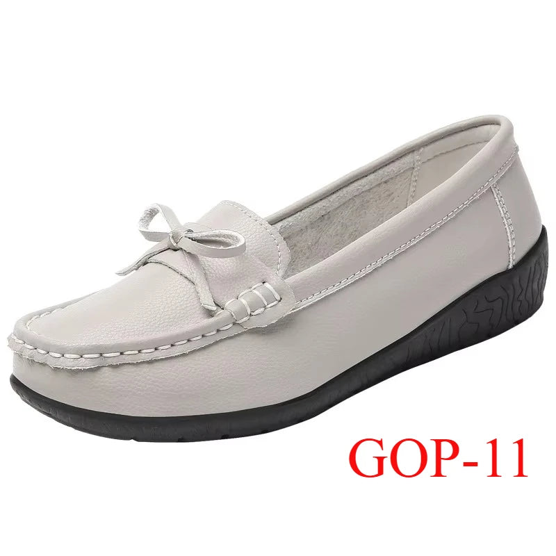 Womens Shoes 2025 Spring Autumn New Women's Nurse Shoes Casual Flat Single Loafers with Slip-On Closure Ladies Shoes
