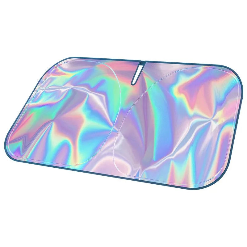 Summer Car Front Windshield Sun Shade Polyester Durable Laser Reflective UV Protection Lowering Car Interior Temperatures
