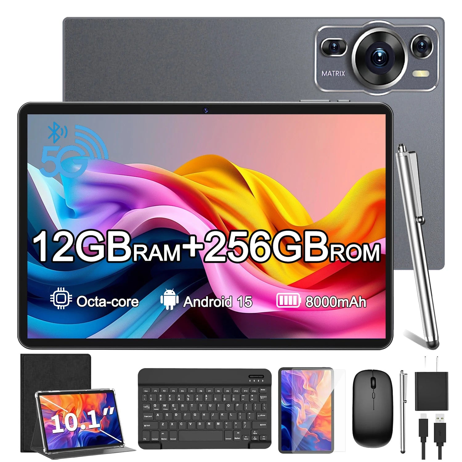 Cheap Wholesale Factory Support Customize Brand Android 15 10.1 Inch Tablet Android Dual Sim 12GB RAM 256GB ROM New Tablets PC