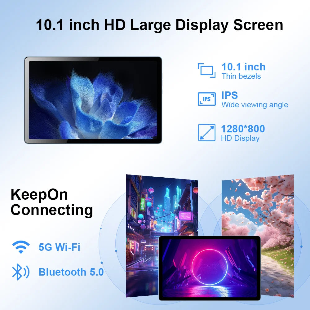 Hot Selling Android 14 A523 Octa Core 10.1 Inch HD IPS Touch Screen 4gb Ram 64gb Rom 4g Business PC Tablet for Adult