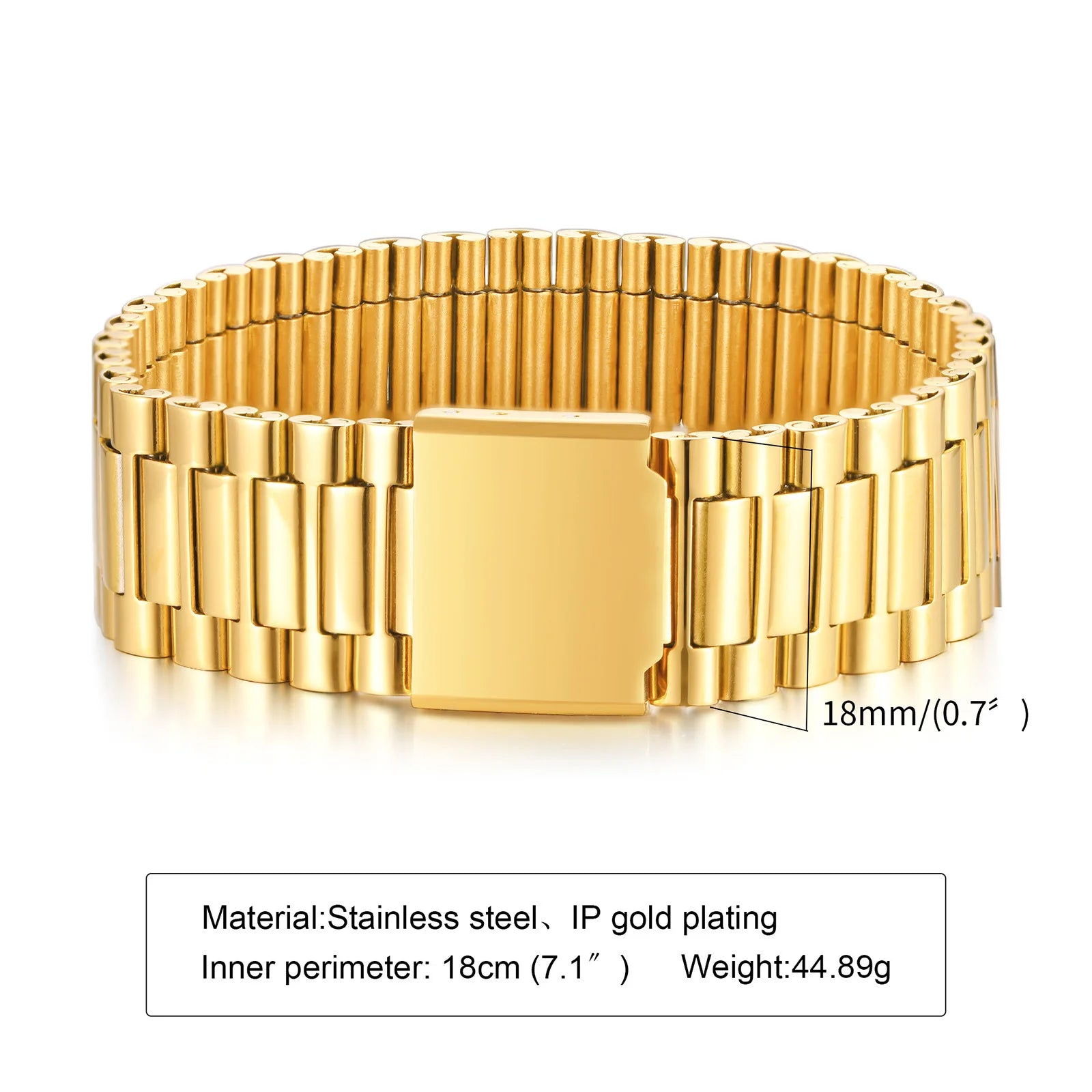 YF8123 Ins Trend Summer New Watch with Heavy Work Bracelet 18k Gold Plated Waterproof Stainless Steel Gift