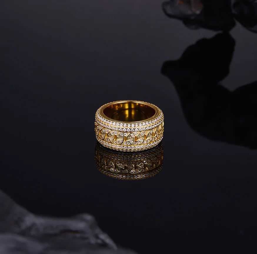Wholesale Price 925 Sterling Silver Eternity Band Ring Iced VVS Moissanite CZ Hip-Hop Women Men 18K Gold Plated for Certified