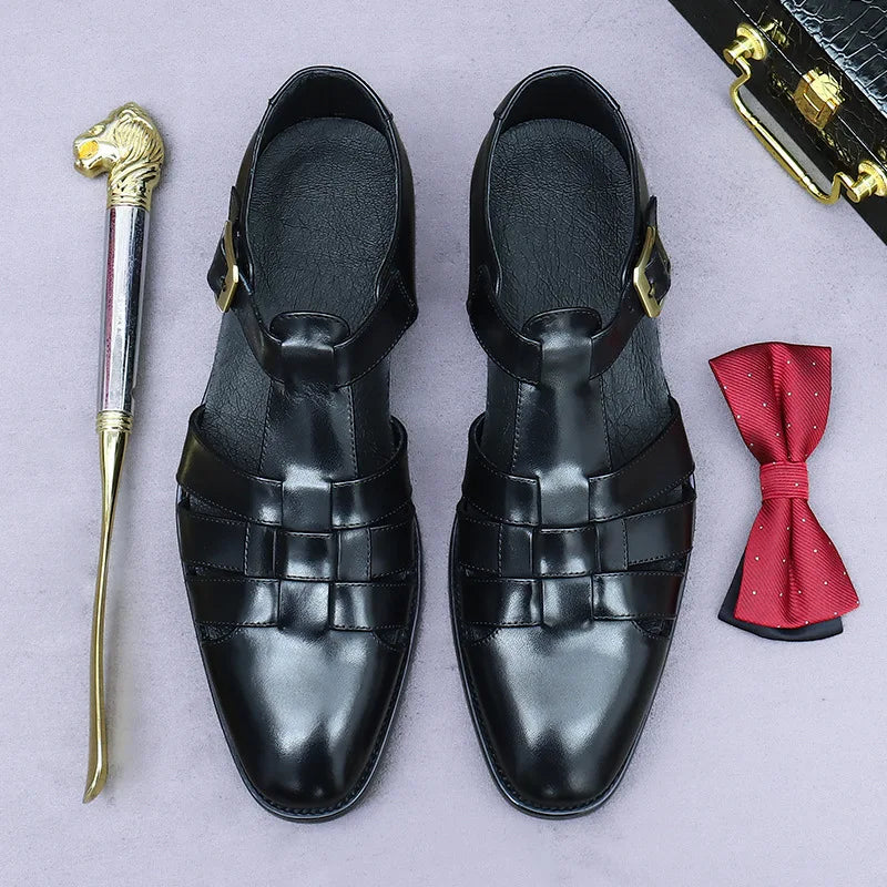 New luxury casual business shoes for men  shoes made of cowhide size 37-46 formal dress shoes
