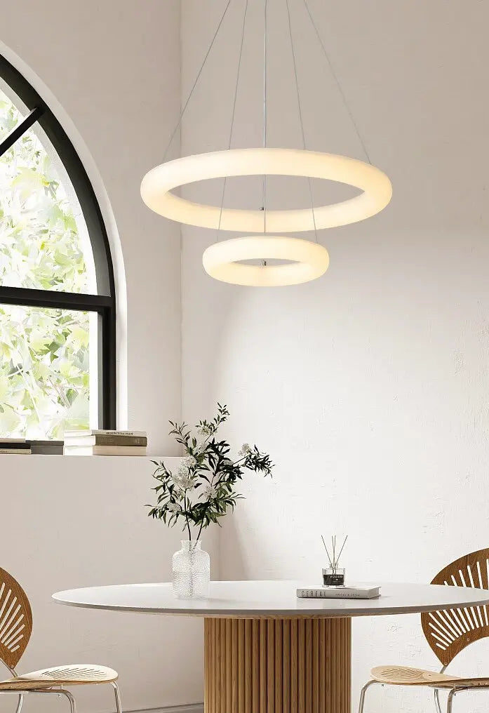 Wholesale LED Bedroom Chandelier Modern Minimalist Dining Room Chandelier Wabi-sabi Style. Round Ring Circular Shape Light