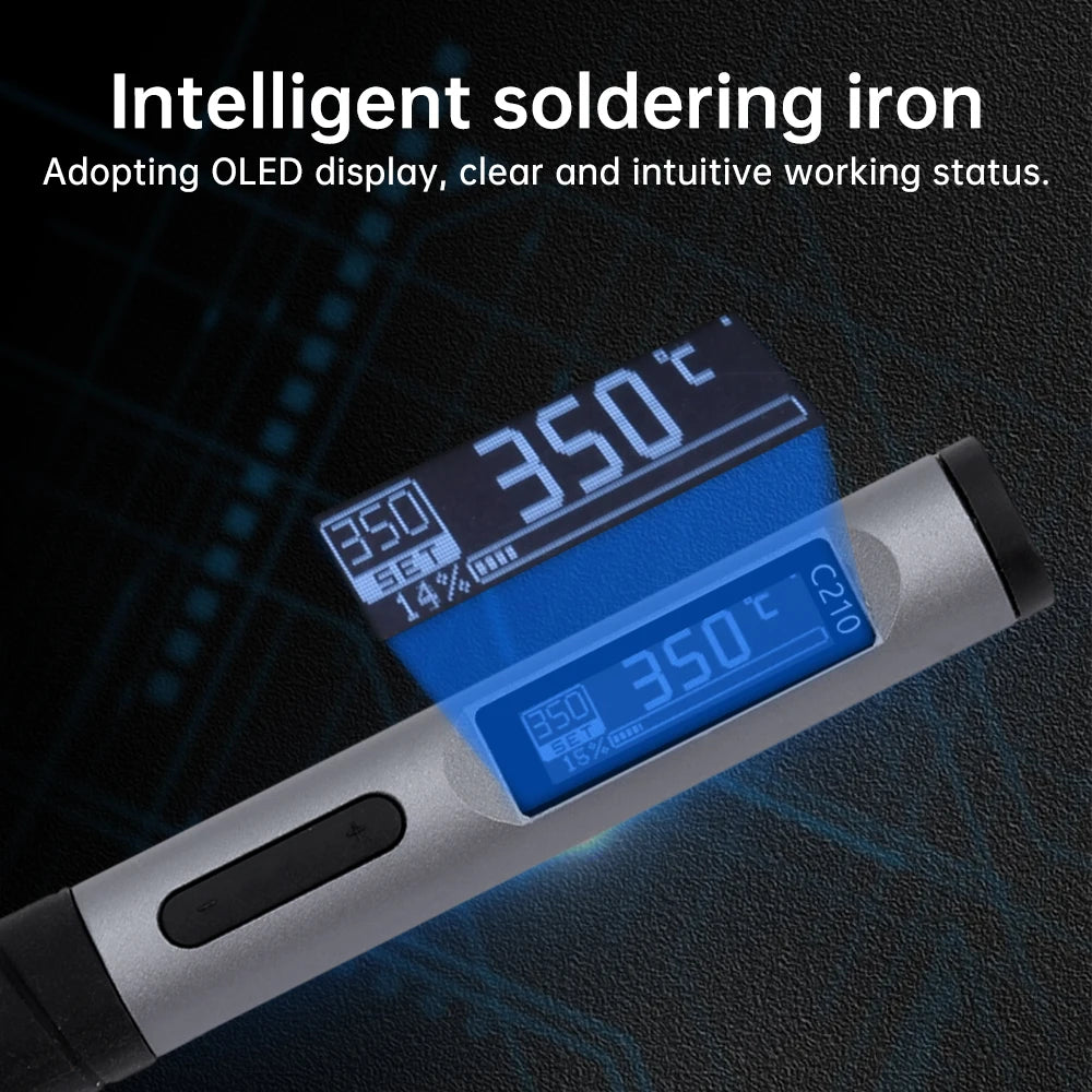 DC9-20V Adjustable Temperature Soldering Iron 100-450℃ Welding Solder Rework Station PD 100W Portable Repair Tool