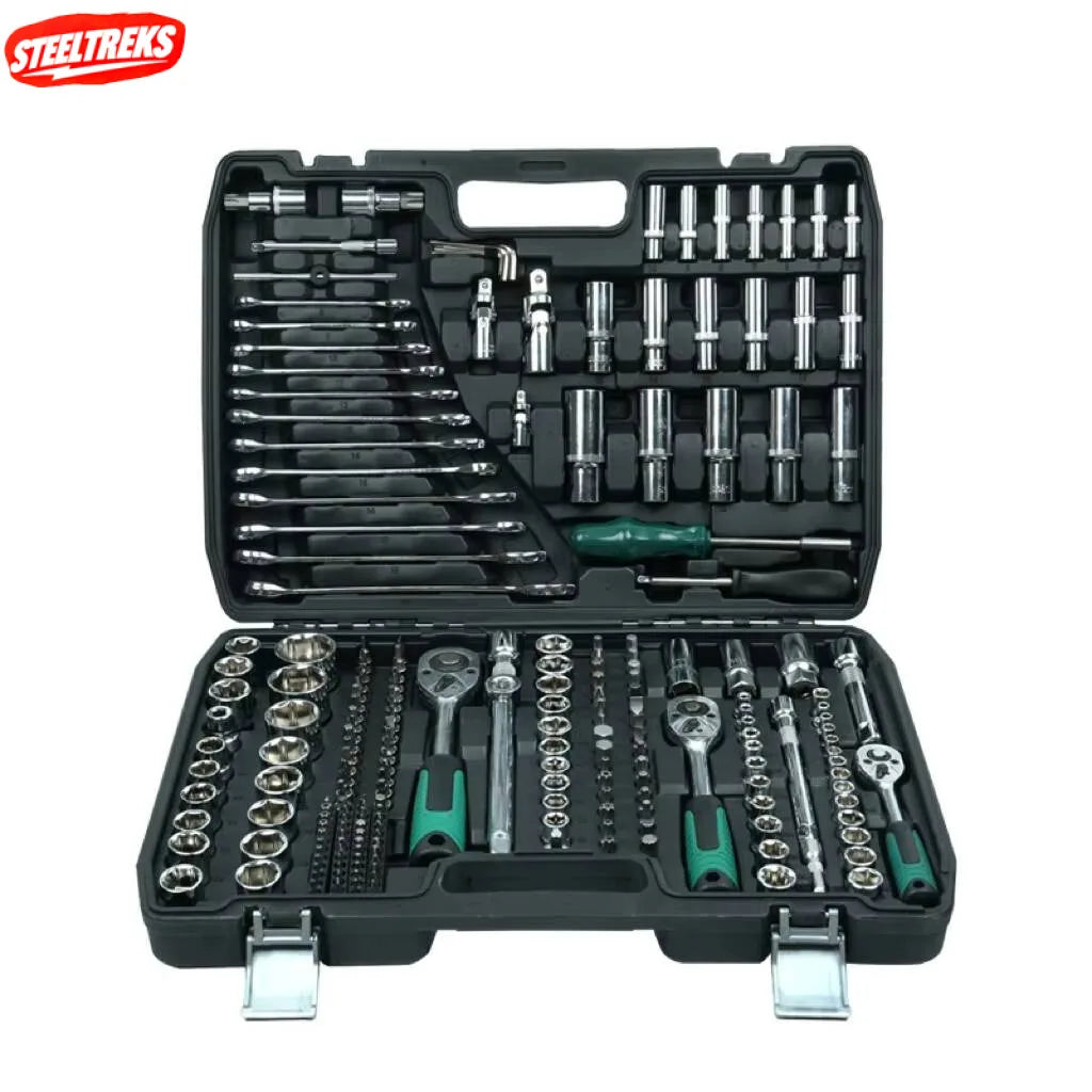 Diverse Piece Household Hand Tool Sets with Storage Case Combination Socket Set for DIY & Repair OEM Customizable Packaged Box
