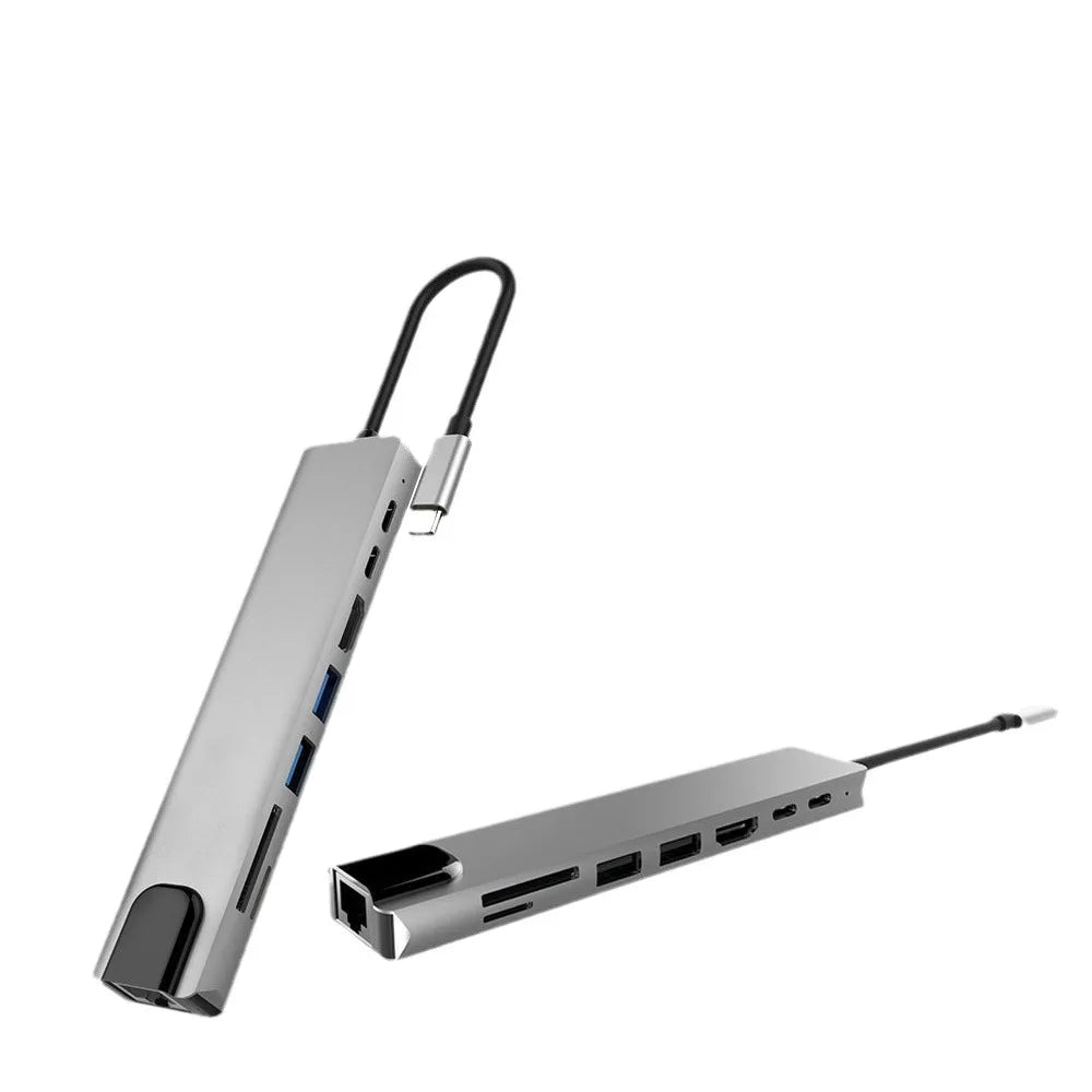 Hot Pont Usbc Hub to hd Adapter Kit Pd Fast Charge 8 En 1 Usb Type c Hub Switch Dock for Tablet Dock Station - Free Item