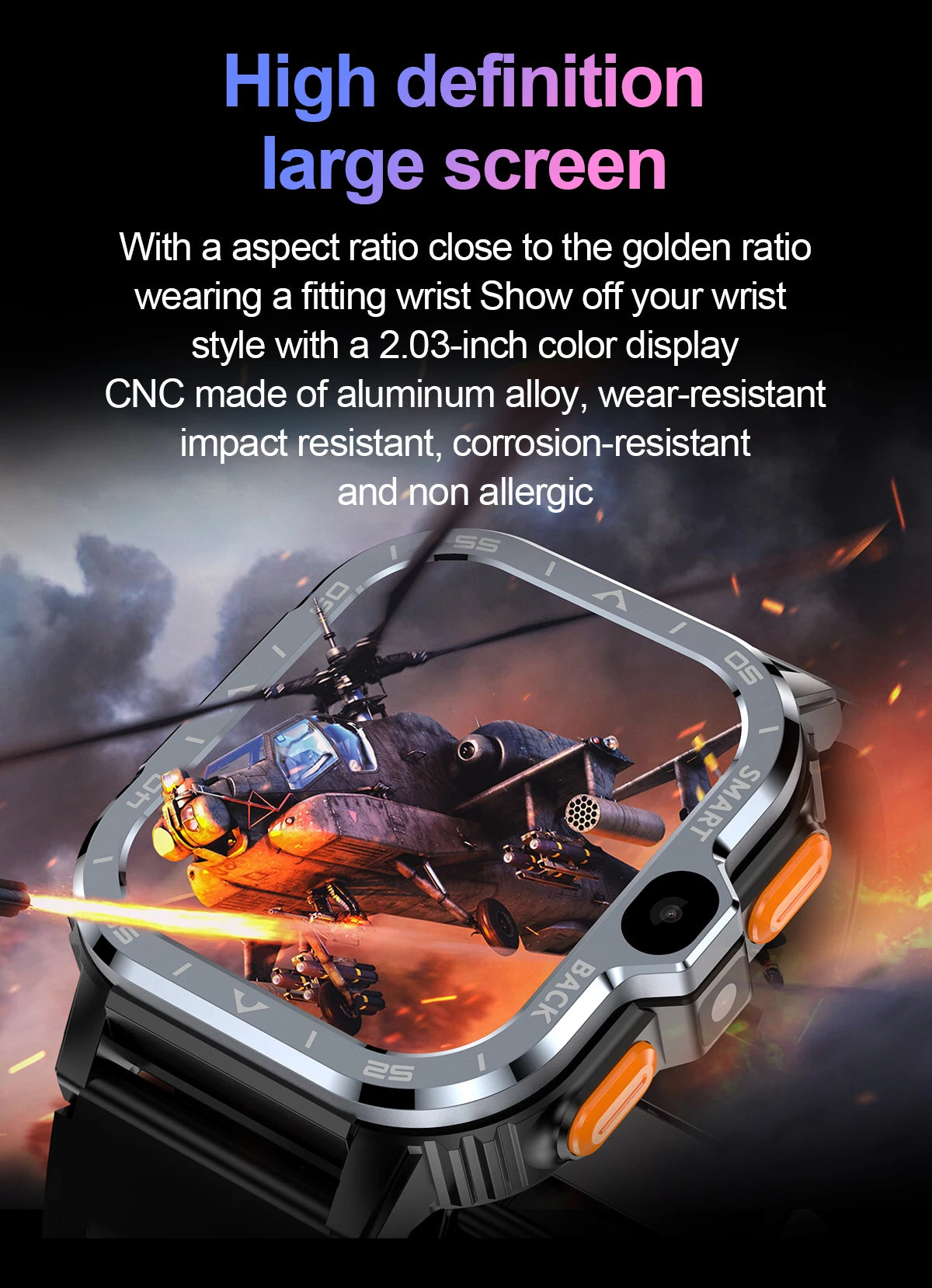 VALDUS Android 4G Sim Card Phone Smartwatch GPS WIFI Dual Mobile Video Camera Fashion PGD Smart Watch RAM 4GB ROM 64GB