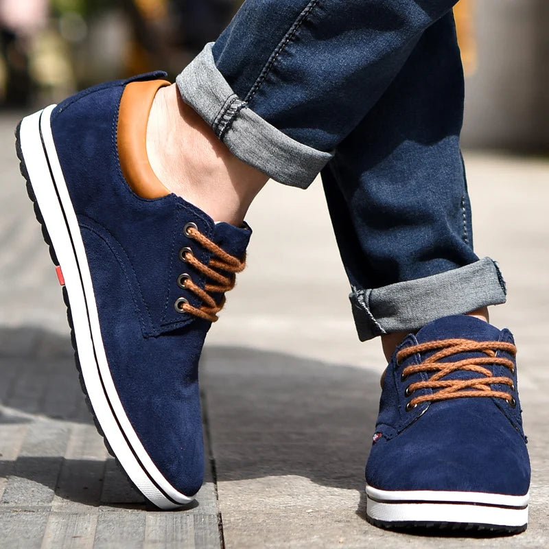World-win 2023 Men's Casual Sports Board Shoes Small Size Leather Shoes Elevator Shoes for Men Height Increasing