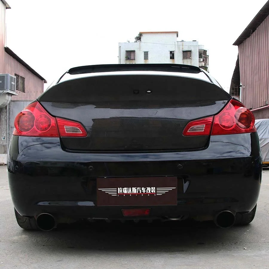 Infiniti G37 G25 Q40 Body Kit Accessories Carbon Fiber Trunk Lid for 4-Doors Vehicle