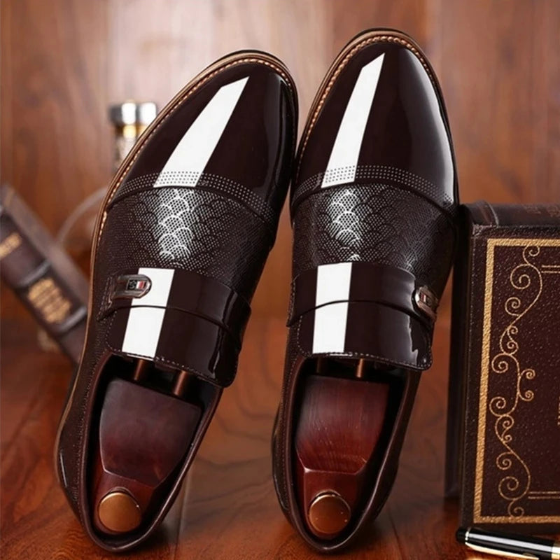 Men's Formal Leather Oxford Slip-On Wedding Shoes Autumn Luxury Big Sizes 46-50