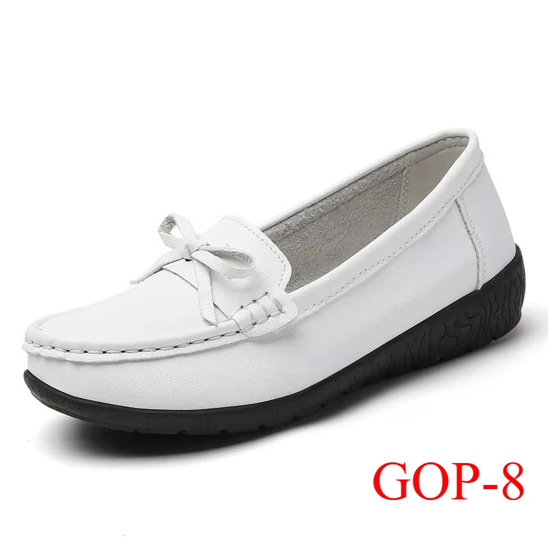 Womens Shoes 2025 Spring Autumn New Women's Nurse Shoes Casual Flat Single Loafers with Slip-On Closure Ladies Shoes