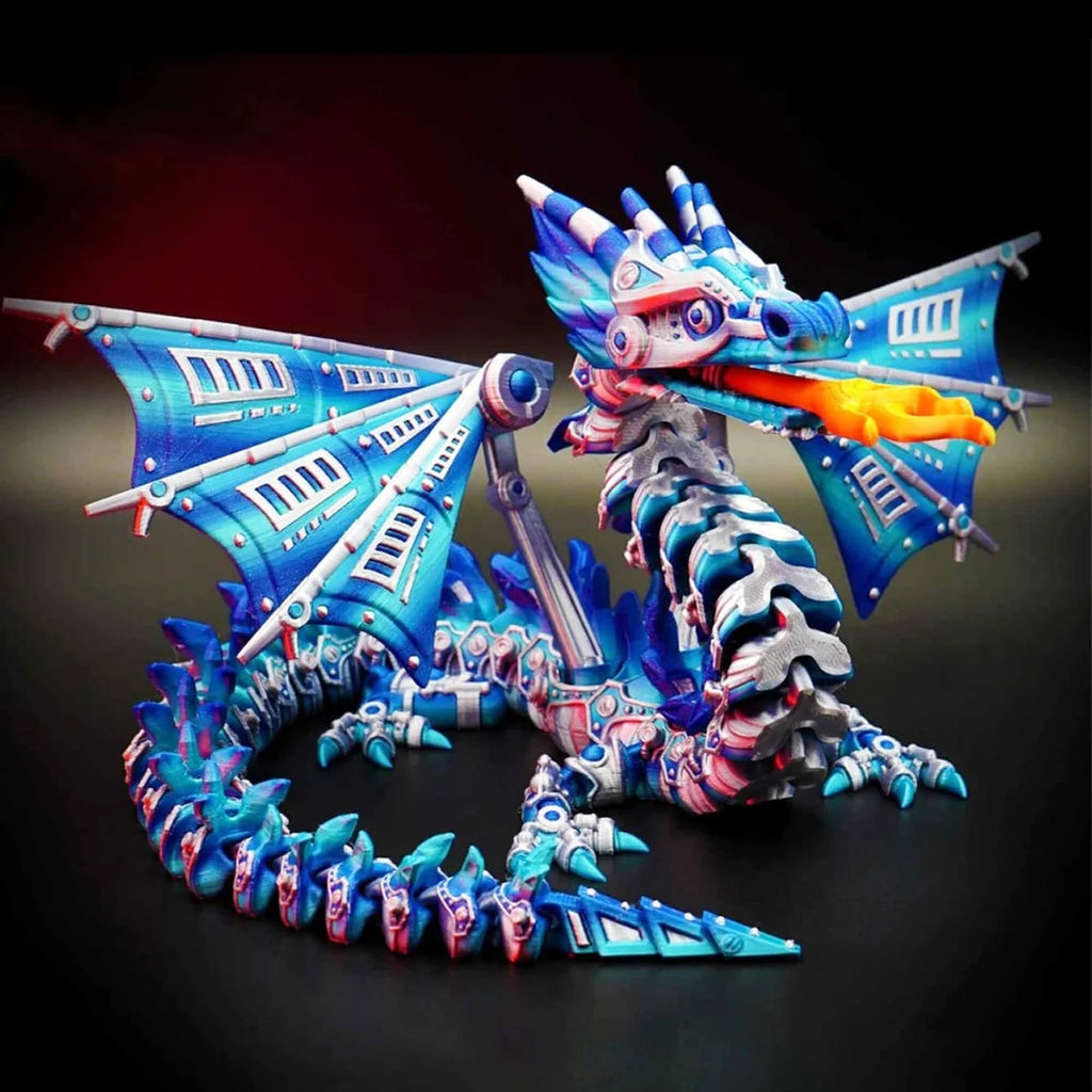 Mini 3D Fire-Breathing Mechanical Dragon Custom Logo Printed Plastic Rods Promotional Toys for Kids