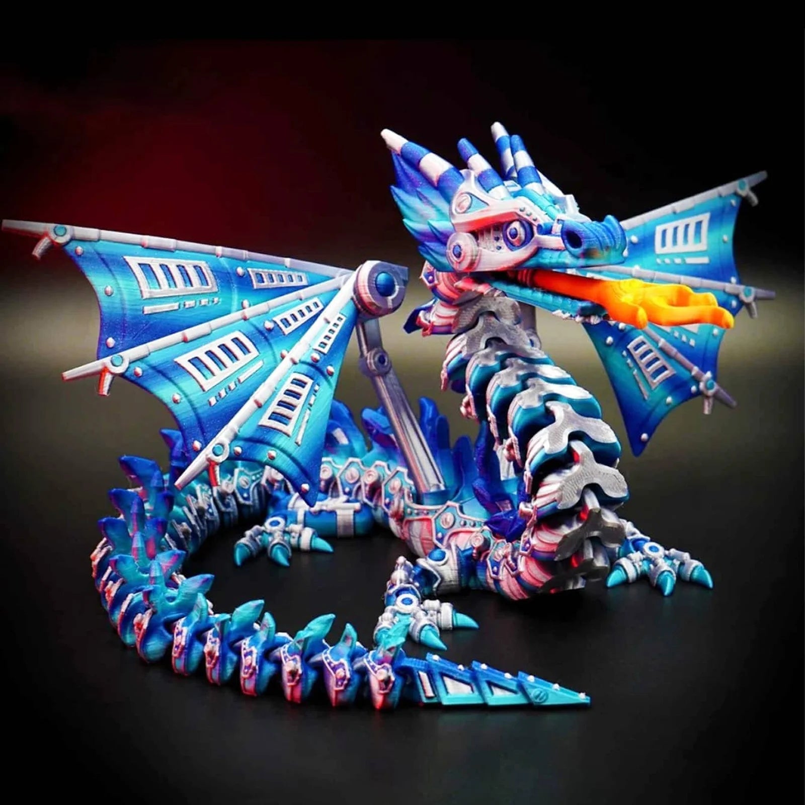 Mini 3D Fire-Breathing Mechanical Dragon Custom Logo Printed Plastic Rods Promotional Toys for Kids