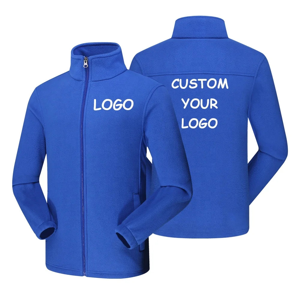 Polar Fleece Sweatshirt Custom Men Jumper Windbreaker Thermal Lightweight Jumpers Loose Coat Fleece Winter Jacket Man