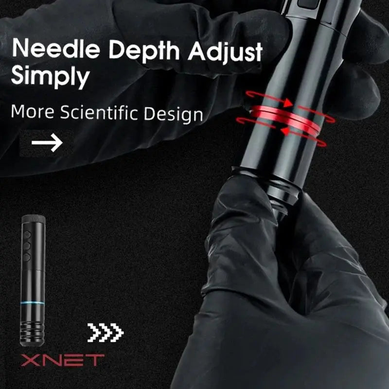 XNET Portable Wireless Tattoo Pen Machine with Double Battery for Beginners Permanent Makeup Eyebrow Scalp Small Body Tattoo