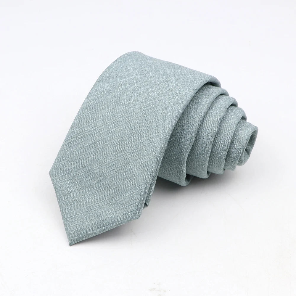 Fashion Neckties Classic Men's Slik Polyester Solid Color Tie For Business Party Wedding Suit Shirt Skinny Neck Ties Accessory - Free Item.