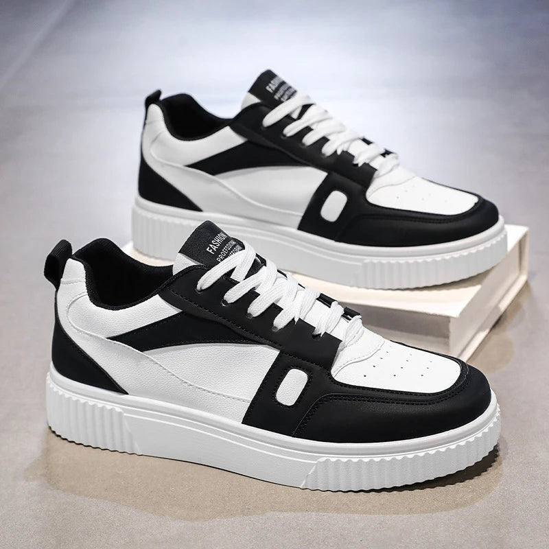 Y 39-48 Plus Size Men's New Low-top Sneakers Casual and Versatile Platform Sole Heightened Small White Shoes