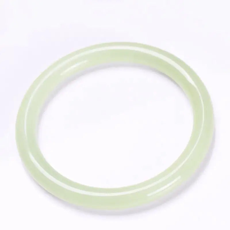 Wholesale Jewelry Natural Stone Light Green Afghan Real Jade Bangles Bracelet Transparent White Valentine's Day Gift Bangles