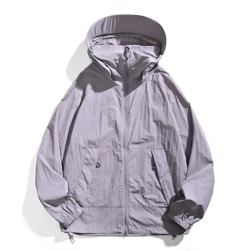 Sunscreen Jacket for Men and Women Couple's Style Ice Silk Quick-Drying Skin Jacket