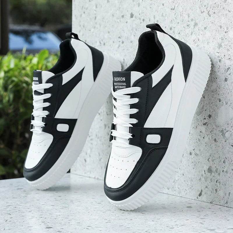 Y 39-48 Plus Size Men's New Low-top Sneakers Casual and Versatile Platform Sole Heightened Small White Shoes