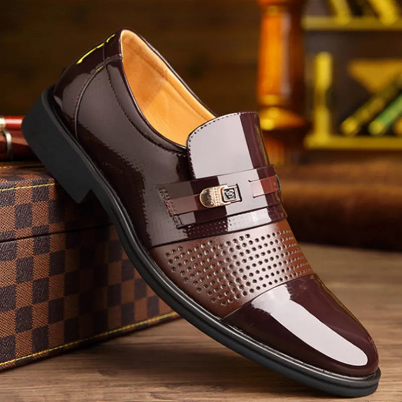 New Hot Sale Man PU Leather Casual Shoes English Wind Business Dress Shoes Adult High Quality Casual Adult Shoes