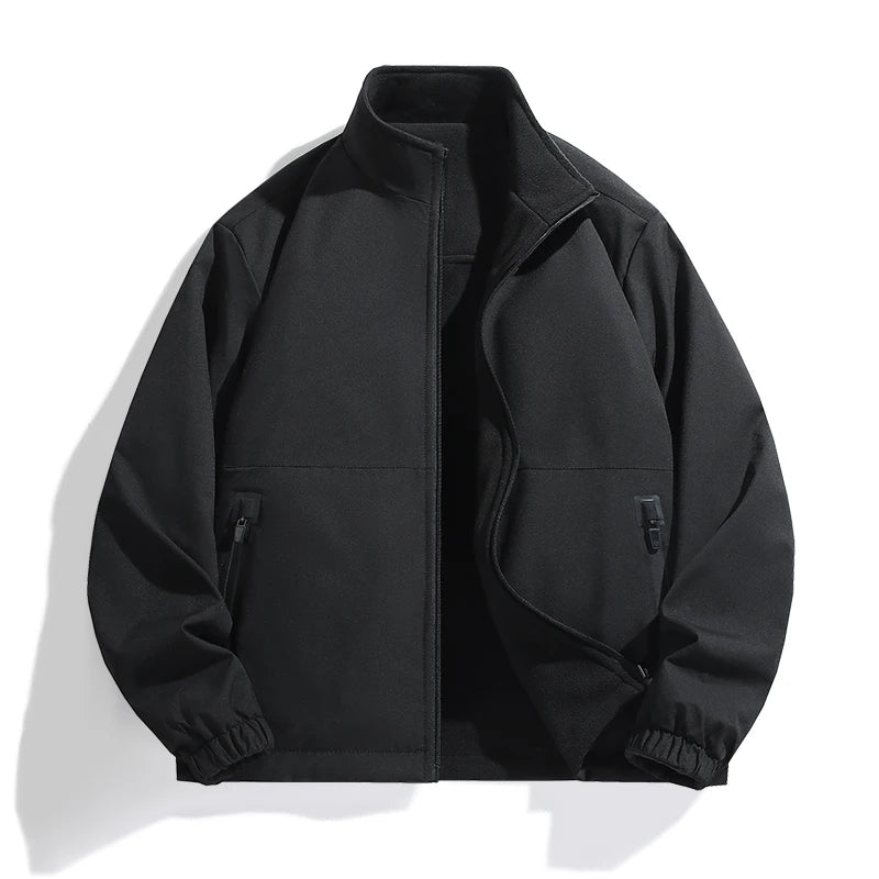 Double-sided Fleece Lined Jacket Men's Autumn and Winter Pile Coat