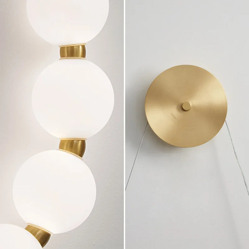 Modern Decorative Acrylic LED Wall Lamp for Indoor Lighting Copper Wireless Minimalist Wall Sconce Light