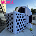 Inflatable Soccer Tent Sports Themed School Event Inflatable Cube Tent 420D Oxford Cloth Inflatable Football Model Tent