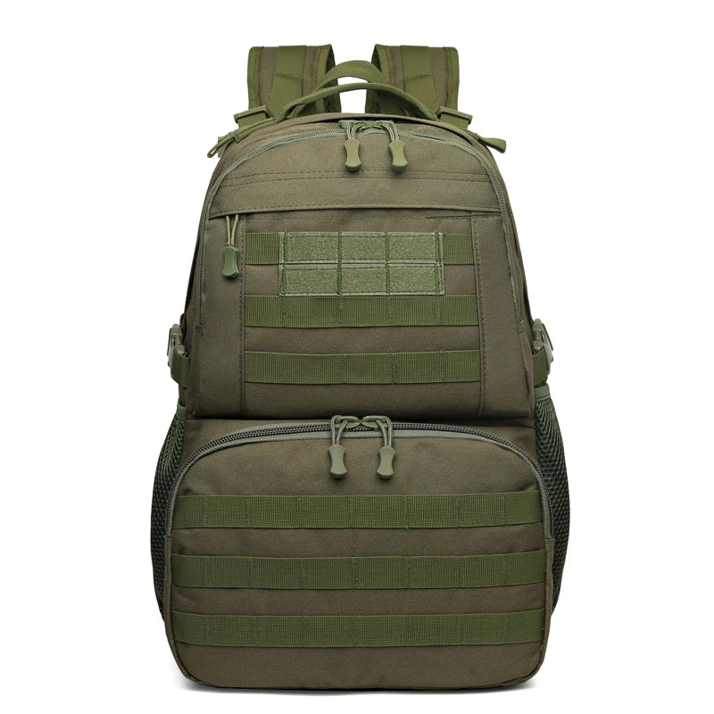 Durable Outdoor Sport Backpack Vintage Style with Zipper Closure Waterproof for Hiking Camping Hunting Featuring External Frame