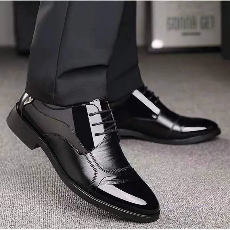 Big size fashion Mens brogue shoes wedding Business dress Nightclubs oxfords Breathable Working lace up shoes 2021 new