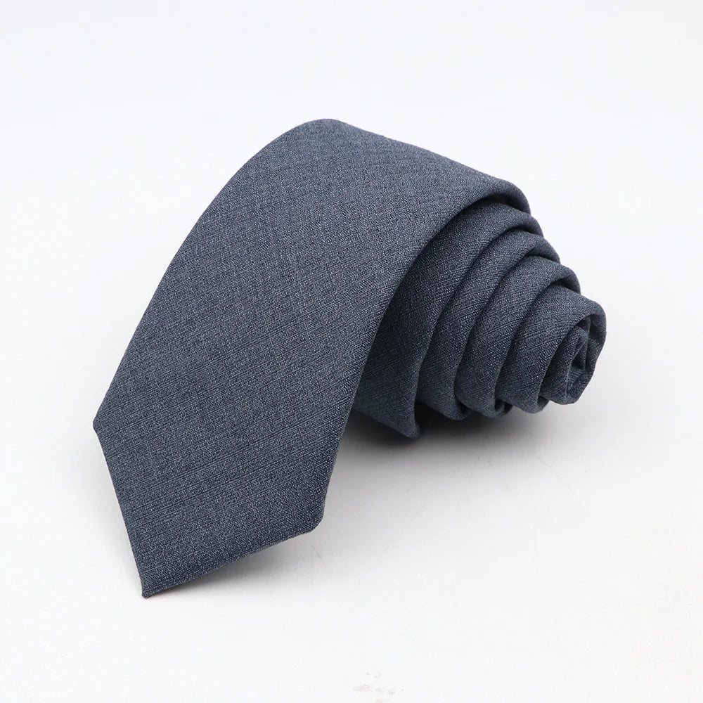 Fashion Neckties Classic Men's Slik Polyester Solid Color Tie For Business Party Wedding Suit Shirt Skinny Neck Ties Accessory - Free Item.
